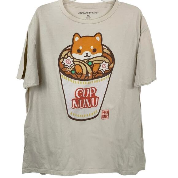 Hot Topic Other - 🍒sold🍒not for sale🍒Hot Topic Cup Nunu Graphic Tee Anime Ramen Cat XL